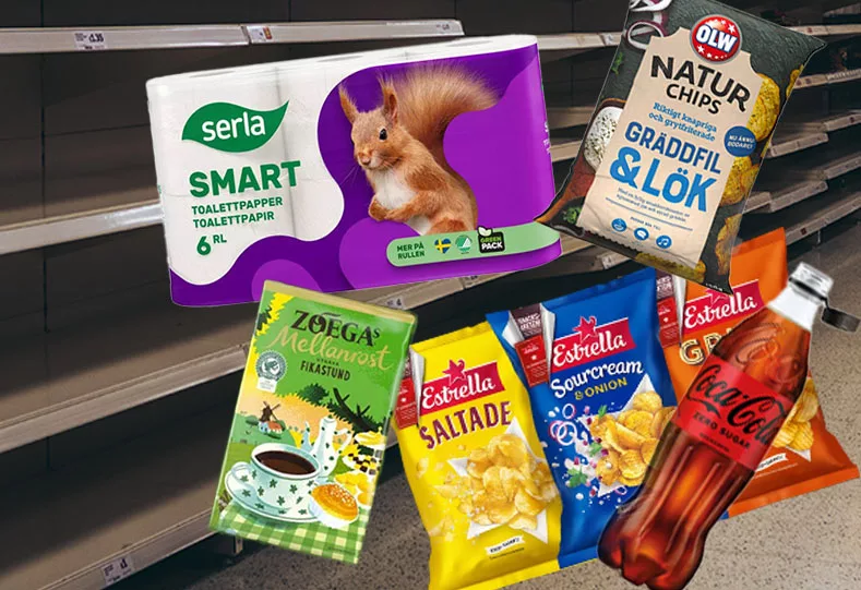 Helgen förstörd: Butikshyllorna gapar tomma