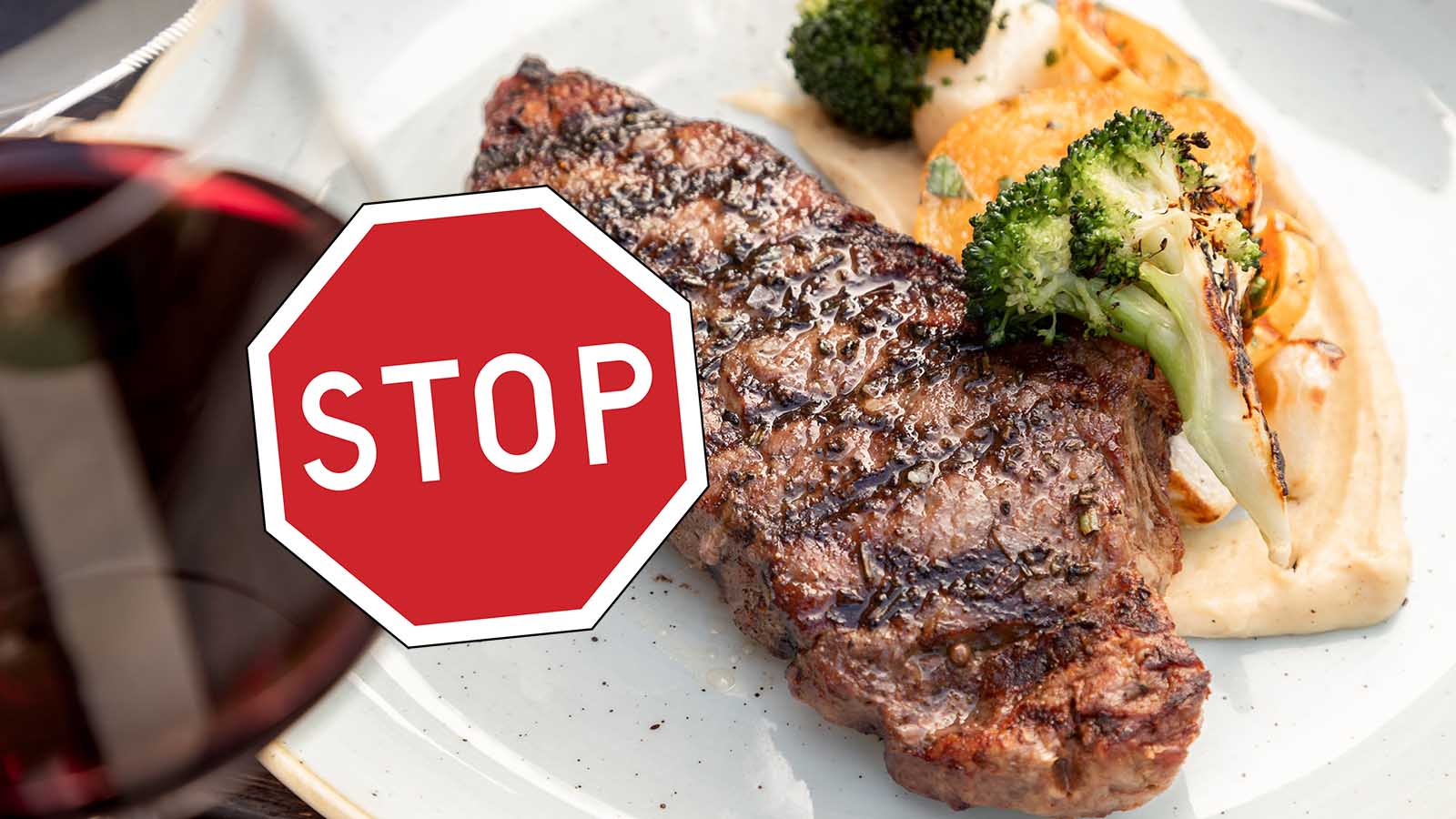 Chockråden: Inget vin och bara 50 gram kött per dag